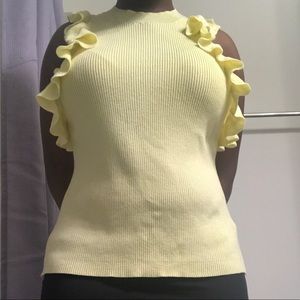 Yellow Shirt With Ruffles